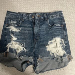 American eagle high waisted jean shorts
